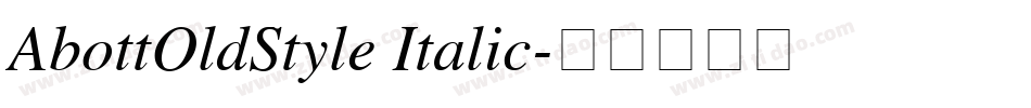 AbottOldStyle Italic字体转换